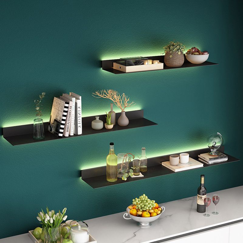 Modern Metal Floating Bookcase 2.36" H Living Room Book Shelf