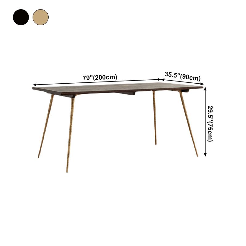 Oak Solid Wood Dining Table Industrial Rectangle Dining Table with 4 Legs Clearhalo ' dining_table' 'Dining Tables & Seating' 'Dining Tables' 'furn' 'furn_dining_table' 'Furniture' 'furniture_dining_table' 'Kitchen & Dining Furniture' 'kitchen&dining_furn' 'kitchen' 'kitchen_dining_table' 1200x1200_793c0355-cc5a-45a2-9885-8df44b7c0f80
