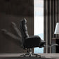 Fauteuil contemporain à mécanisme d'inclinaison, fauteuil pivotant à dossier haut