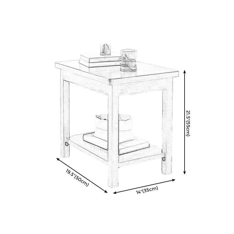 Tavolino da cocktail in stile moderno in legno artificiale nero/legno tavolino quadrato