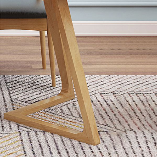 Table à manger en bois massif en caoutchouc table rectangle pour la cuisine à domicile