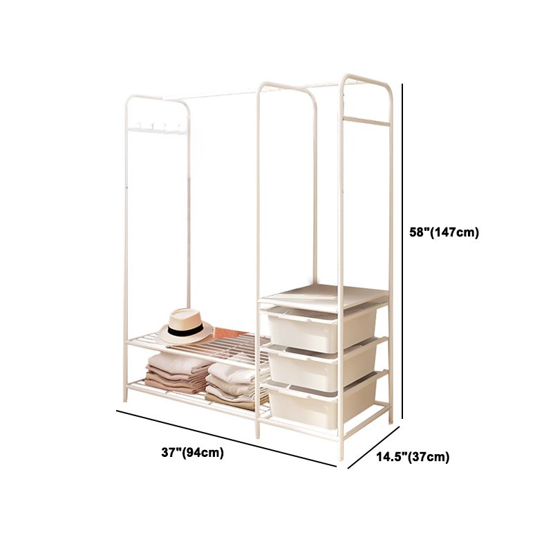 Contemporary Metal Wardrobe Cloth Rod Included Wardrobe Closet for Bedroom Clearhalo 'Armoires & Wardrobes' 'armoires_wardrobes' 'Bedroom Furniture' 'furn' 'furn_armoires_wardrobes' 'Furniture' 1200x1200_793f36ed-fa39-4251-8fae-b5a42ada559c