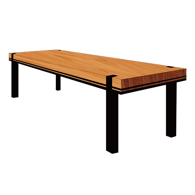 Rectangle 4 Legs Industrial Dining Table Wood Color Fixed Table with Solid Wood Clearhalo ' dining_table' 'Dining Tables & Seating' 'Dining Tables' 'furn' 'furn_dining_table' 'Furniture' 'furniture_dining_table' 'Kitchen & Dining Furniture' 'kitchen&dining_furn' 'kitchen' 'kitchen_dining_table' 1200x1200_793f8ebe-144d-4ac1-ab60-f562a0768e3d