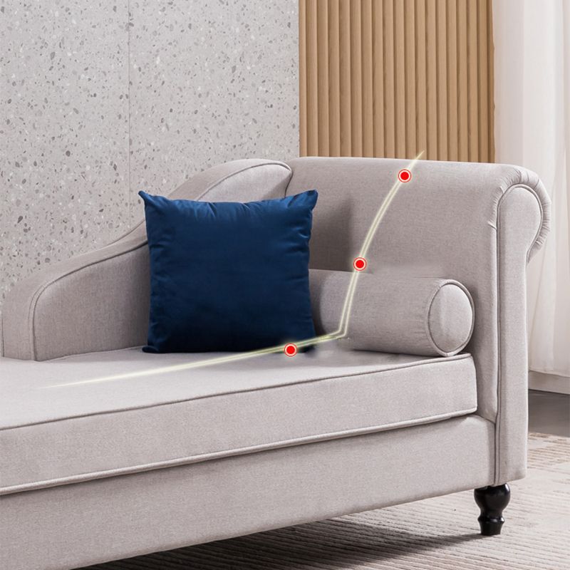 Wood One Armed Contemporary Chaise Rolled Arms with Legs for Living Room Clearhalo 'Chairs & Seating' 'Chaise Lounge' 'chaise_lounge' 'furn' 'furn_chaise_lounge' 'Furniture' 'Living Room Furniture' 1200x1200_793fcd89-f5ff-4084-a75c-571973812c50