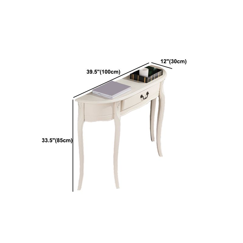 Mid-Century Modern Console Table Half Moon 4 Legs Rubbered Wood Sofa Console Table Clearhalo 'Console Tables' 'console_tables' 'Entry & Mudroom Furniture' 'furn' 'furn_console_tables' 'Furniture' 1200x1200_79403bff-1a38-4ef6-8876-1e1352d241a2