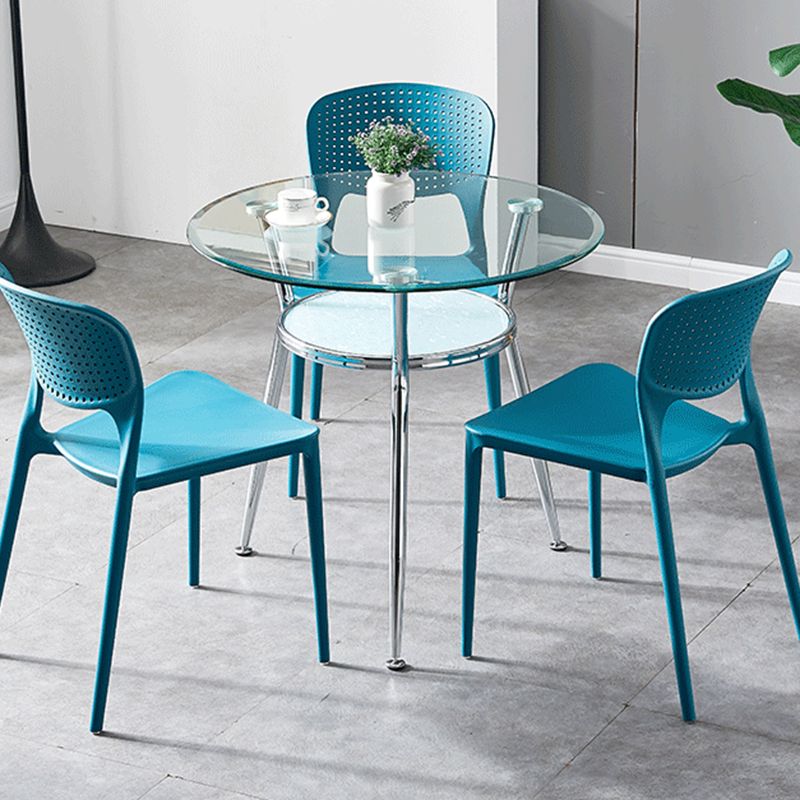 Round Transparent Dining Table Glass Table Modern with 3 Legs Pedestal Clearhalo ' dining_table' 'Dining Tables & Seating' 'Dining Tables' 'furn' 'furn_dining_table' 'Furniture' 'furniture_dining_table' 'Kitchen & Dining Furniture' 'kitchen&dining_furn' 'kitchen' 'kitchen_dining_table' 1200x1200_79415ef6-3565-427b-b772-4d36b2fef9ba
