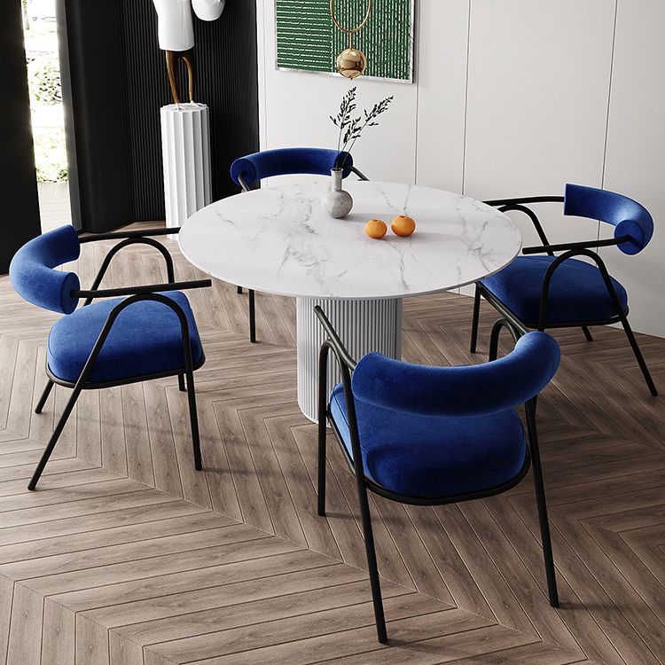Modern 1/5 Pieces Dining Set Round Stone Dining Table for Dining Room Clearhalo 'Dining Room Sets' 'Dining Tables & Seating' 'dining_room_set' 'furn' 'furn_dining_room_set' 'Furniture' 'furniture_dining_room_set' 'Kitchen & Dining Furniture' 1200x1200_7948b4ef-dafc-4962-9d97-6dbfd0aedb0a