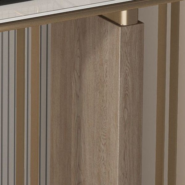 Tavolo di accento glam largo 14 pollici tavolo da console in pietra ovale per Hall