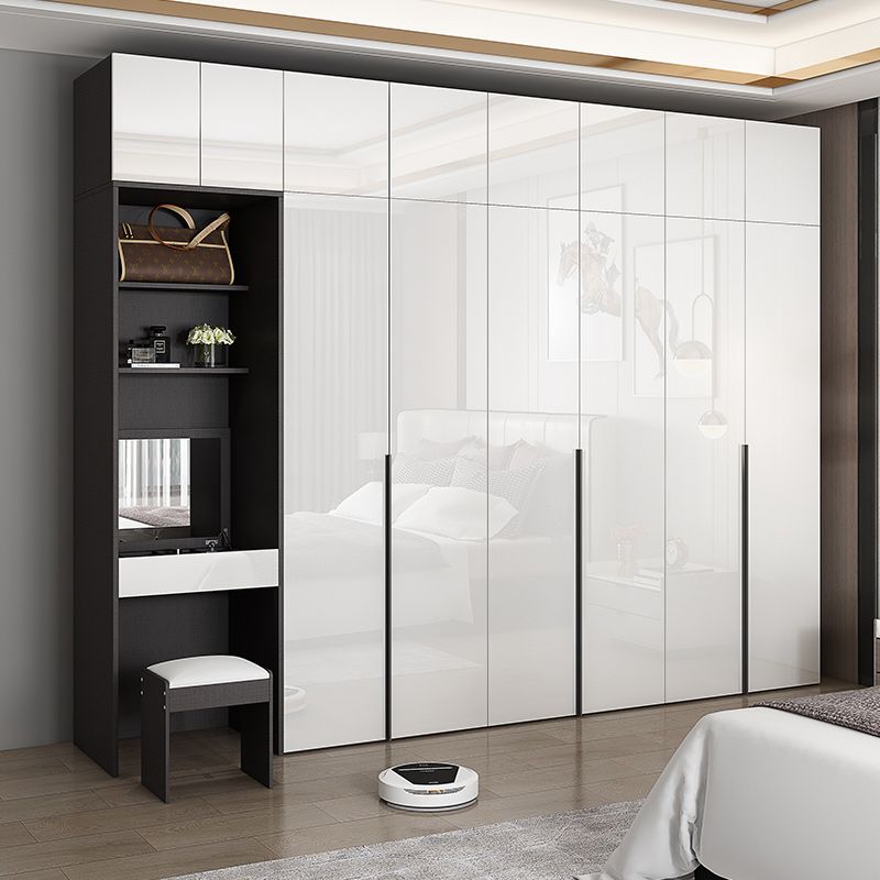 Modern Style Wardrobe Armoire Wood Wardrobe Closet with 1-drawer