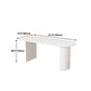 Irregular Shape Dining Table in White Modern Island Table with Double Pedestal Clearhalo 'Dining Tables & Seating' 'Dining Tables' 'dining_table' 'furn' 'furn_dining_table' 'Furniture' 'furniture_dining_table' 'Kitchen & Dining Furniture' 1200x1200_794d6b6d-3a5f-4343-98c1-6e6a14fbd620