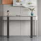 Contemporary Console Accent Table Scratch Resistant with Stone Top for Hall