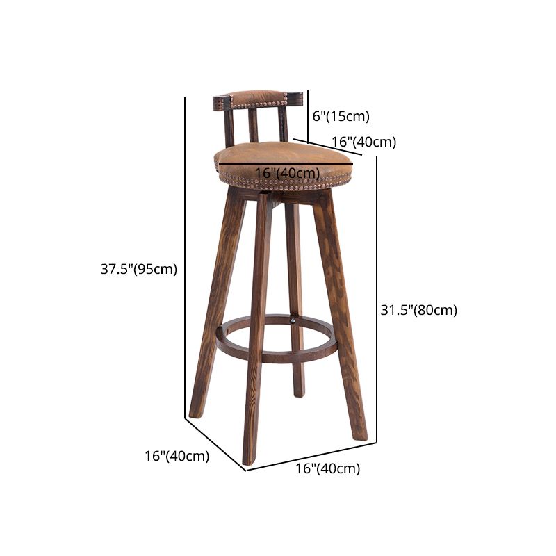 Upholstered Distressed Wood Counter Stools Low Back Bar Stools with Round Seat Clearhalo 'Bar Furniture' 'Bar Stools' 'bar_stools' 'furn' 'furn_bar_stools' 'furniture_bar_stools' 'Kitchen & Dining Furniture' 'kitchen&dining_furn' 'kitchen' 'kitchen_furn' Furniture' 1200x1200_79536763-a64a-426d-b798-a2878b7fd2ee