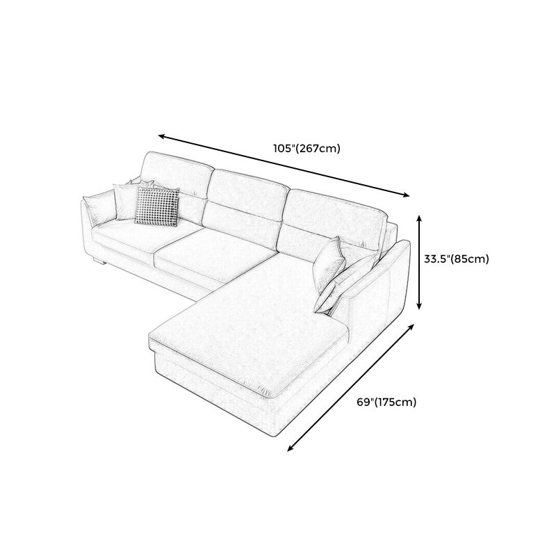 Modern Faux leather Sectional Sofa Cushion Back Square Arm Sectional for Living Room Clearhalo 'furn' 'furn_sectionals' 'Furniture' 'furniture_sectionals' 'Living Room Furniture' 'Sectionals' 1200x1200_7953832b-833b-4614-8602-a0bc18a84958