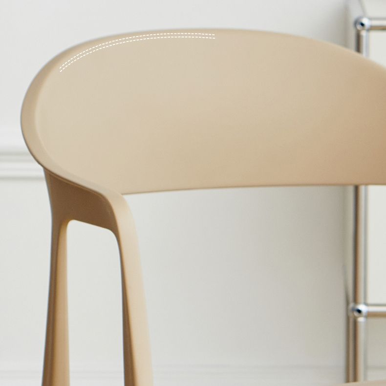 Nordic Style Matte Finish Plastic Armless Dining Chair for Home Clearhalo 'Dining Chairs' 'Dining Tables & Seating' 'dining_chair' 'furn' 'furn_dining_chair' 'Furniture' 'Kitchen & Dining Furniture' 1200x1200_7954254d-8270-4489-8dae-30f476496bbd