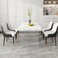Stone Top Dining Table Contemporary Rectangle Dining Table with Double Pedestal Base Clearhalo ' dining_table' 'Dining Tables & Seating' 'Dining Tables' 'furn' 'furn_dining_table' 'Furniture' 'furniture_dining_table' 'Kitchen & Dining Furniture' 'kitchen&dining_furn' 'kitchen' 'kitchen_dining_table' 1200x1200_79549781-78d7-4c94-a773-826e539047fb