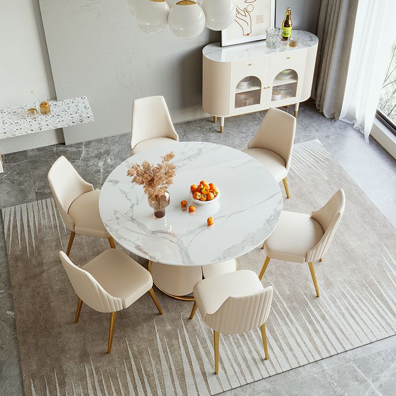 1/4/5/7 Pieces Nordic Dining Set Sintered Stone Dining set with Leather Chairs Clearhalo 'Dining Room Sets' 'Dining Tables & Seating' 'dining_room_set' 'furn' 'furn_dining_room_set' 'Furniture' 'furniture_dining_room_set' 'Kitchen & Dining Furniture' 'kitchen&dining_furn' 'kitchen' 1200x1200_7955e785-7b30-4df9-ad30-be51d9e26a1b