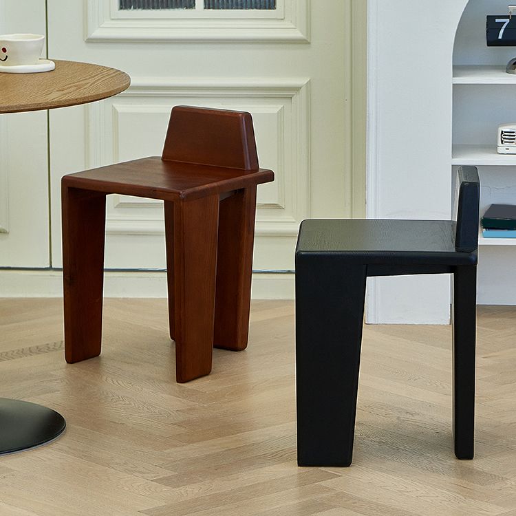 Contemporary Dining Room Solid Wood Parsons Armless Dining Chair Clearhalo 'Dining Chairs' 'Dining Tables & Seating' 'dining_chair' 'furn' 'furn_dining_chair' 'Furniture' 'Kitchen & Dining Furniture' 1200x1200_795644f2-e983-4d06-bd2b-90b0a3d87aa7