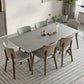 Medieval Modern Sintered Stone Top Dining Table Rectangle Kitchen Table with 4 Legs Clearhalo 'Dining Tables & Seating' 'Dining Tables' 'dining_table' 'furn' 'furn_dining_table' 'Furniture' 'furniture_dining_table' 'Kitchen & Dining Furniture' 'kitchen' 'kitchen_dining_table' 1200x1200_7958d4ff-d1fa-4964-aa05-6c8c3a4e2a02