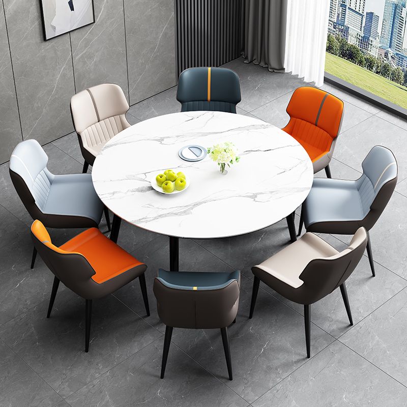 Contemporary Leather Side Chair Wingback Side Chair for Dining Room Clearhalo 'Dining Chairs' 'Dining Tables & Seating' 'dining_chair' 'furn' 'furn_dining_chair' 'Furniture' 'Kitchen & Dining Furniture' 1200x1200_795978ef-bfdc-4c6a-8cf4-9e260129acf5