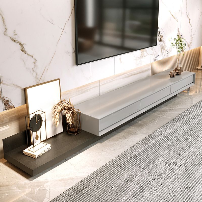 3 - Drawers TV Media Console, 63 "/ 79" Console TV moderne avec stockage coulissant