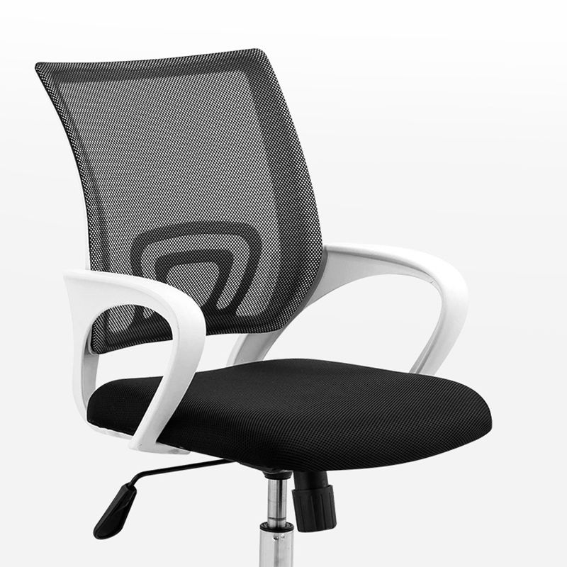 Silla de escritorio contemporánea altura de asiento ajustable de metal silla de oficina con brazo