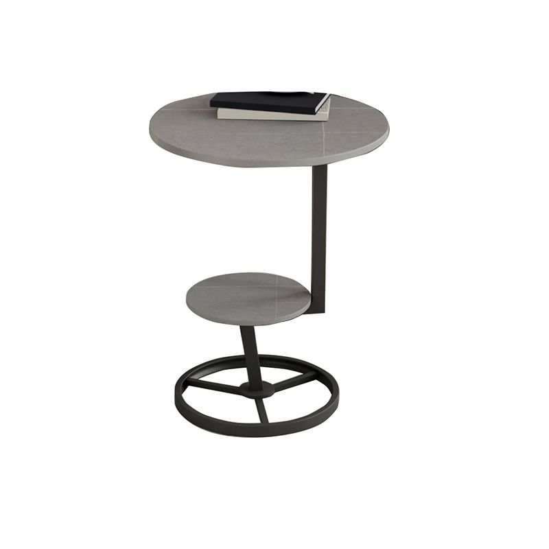 Modern Double Tier Side End Table Round Corner Table for Living Room Clearhalo 'Coffee & Accent Tables' 'End & Side Tables' 'end_side_tables' 'furn' 'furn_end_side_tables' 'Furniture' 'Living Room Furniture' 1200x1200_795c91f1-73d0-4782-a660-fabf4162a99c