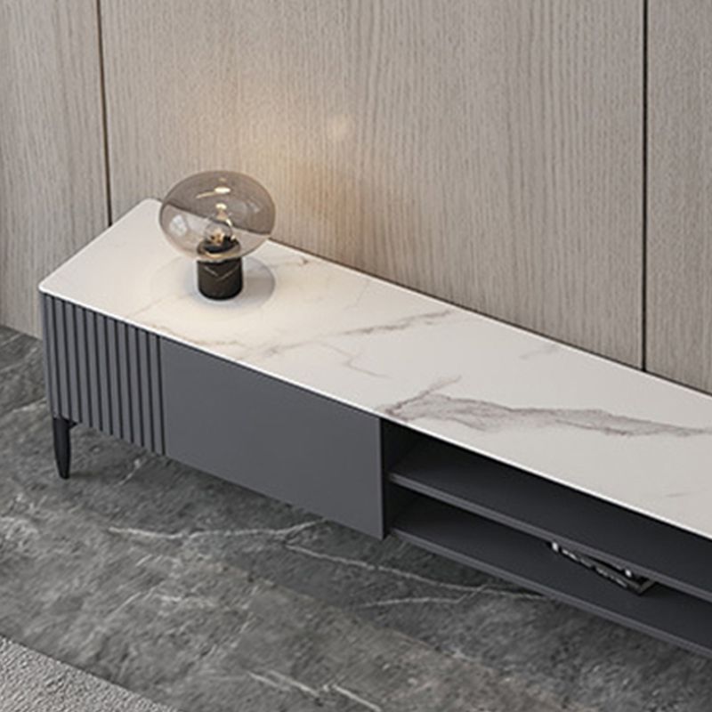 Contemporary TV Stand Stone Marble Top TV Cabinet with Splayed Legs Clearhalo 'furn' 'furn_tv_stands_entertainment_centers' 'Furniture' 'Living Room Furniture' 'TV Stands & Entertainment Centers' 'TV Stands & Media Storage Furniture' 'tv_stands_entertainment_centers' 1200x1200_795d2443-4071-411c-a7d7-f8b601dc4f29