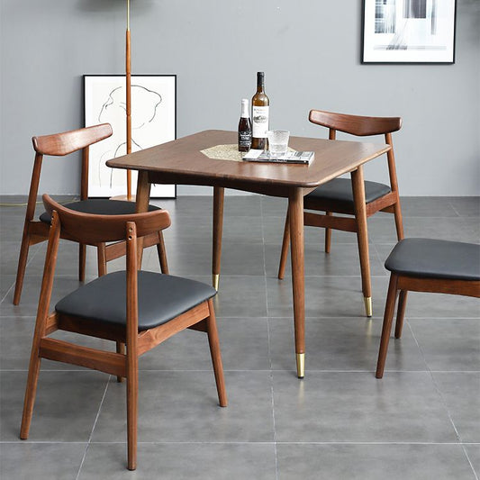 Square Industrial Dining Table Wood Color Fixed Table with Oakwood Solid Wood Clearhalo ' dining_table' 'Dining Tables & Seating' 'Dining Tables' 'furn' 'furn_dining_table' 'Furniture' 'furniture_dining_table' 'Kitchen & Dining Furniture' 'kitchen&dining_furn' 'kitchen' 'kitchen_dining_table' 1200x1200_795d8975-874e-4f4a-b616-e91ca97e8722