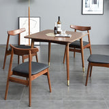 Square Industrial Dining Table Wood Color Fixed Table with Oakwood Solid Wood Clearhalo ' dining_table' 'Dining Tables & Seating' 'Dining Tables' 'furn' 'furn_dining_table' 'Furniture' 'furniture_dining_table' 'Kitchen & Dining Furniture' 'kitchen&dining_furn' 'kitchen' 'kitchen_dining_table' 1200x1200_795d8975-874e-4f4a-b616-e91ca97e8722