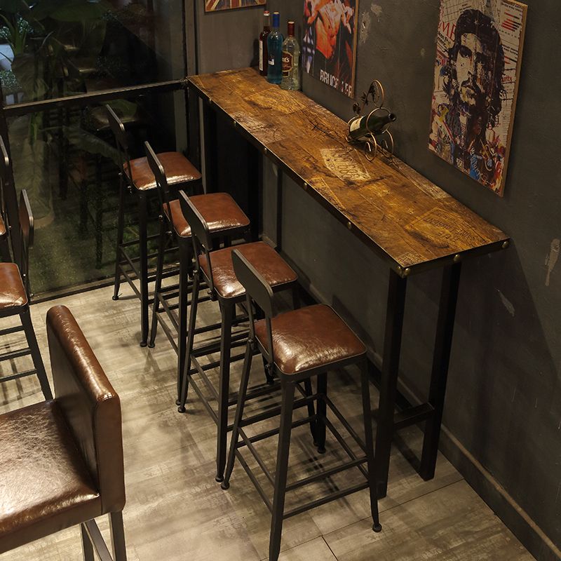 Modern Wood Storage Counter Height Table Brown Bistro Accent Dining Table Clearhalo 'Bar Furniture' 'Bar Tables' 'bar_tables' 'furn' 'furn_bar_tables' 'Furniture' 'furniture_bar_tables' 'Kitchen & Dining Furniture' 'kitchen&dining_furn' 'kitchen' 1200x1200_795f5042-3f86-43b2-a936-3396bba0c9ea