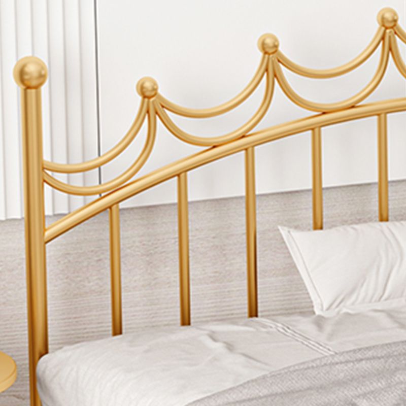 Metallic Standard Bed Glam Open-Frame Bed with Arched Headboard Clearhalo 'Bedroom Furniture' 'Beds' 'furn' 'furn_beds' 'Furniture' 1200x1200_795fb764-ab31-4a8c-9ced-13d202ddfa7d