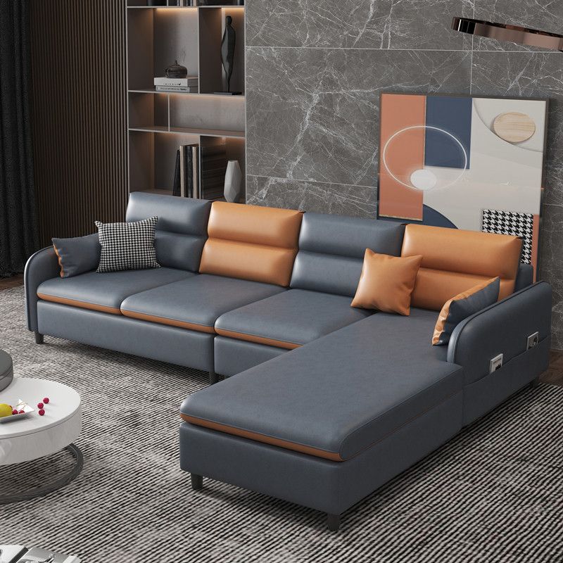 102.36" D x 62.99" W x 29.53" H Fabric Left Orientation Sofa with Storage Clearhalo 'furn' 'furn_sectionals' 'Furniture' 'furniture_sectionals' 'kitchen' 'kitchen_sectionals' 'Living Room Furniture' 'Sectionals' 1200x1200_79624355-fe54-4495-a779-86b35fa7d3fb