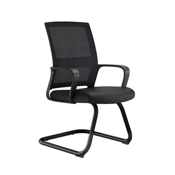 Silla de oficina de estilo moderno brazos fijos sin silla de escritorio angustiante