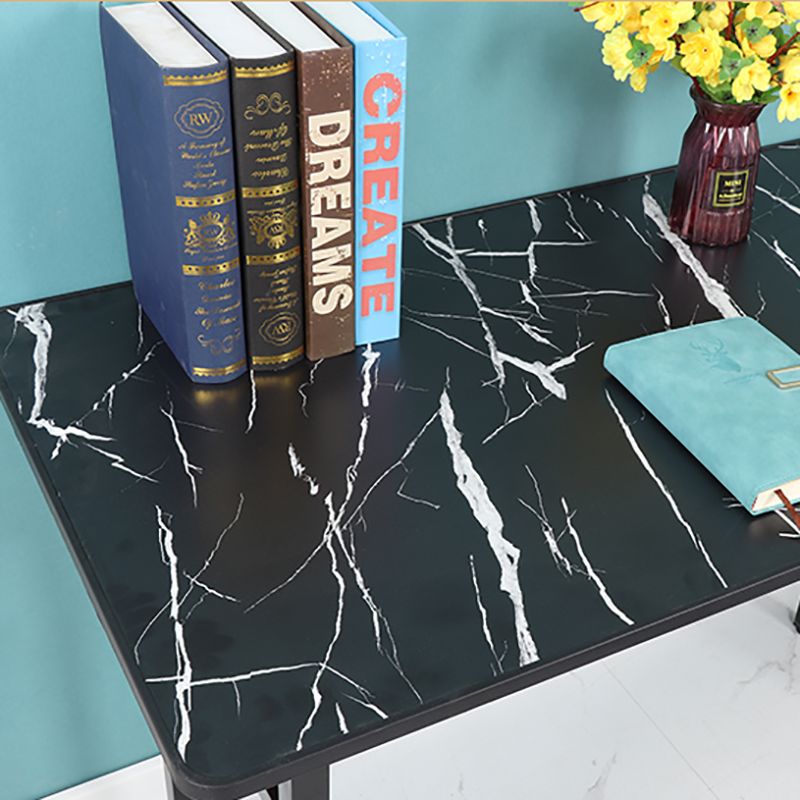 Bureau d'écriture en métal et en bois bureau de bureau rectangulaire pour la maison