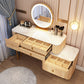 Contemporary Solid Wood With Drawer Bedroom Lighted Mirror Make-up Vanity