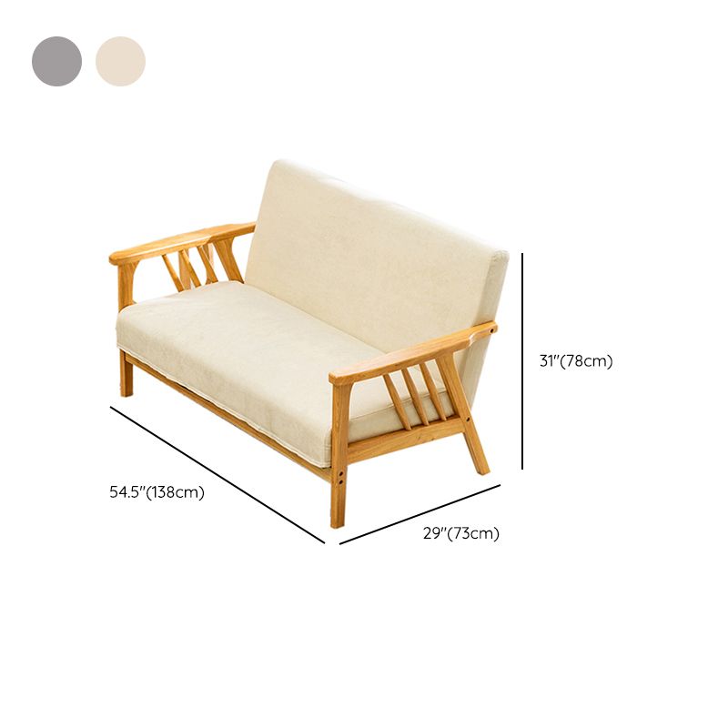 Canapé carré canapé en bois massif oreiller arrière