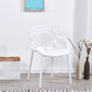 Chaise sans bras de style contemporain Plastique ouverte à l'arrière pour salle à manger