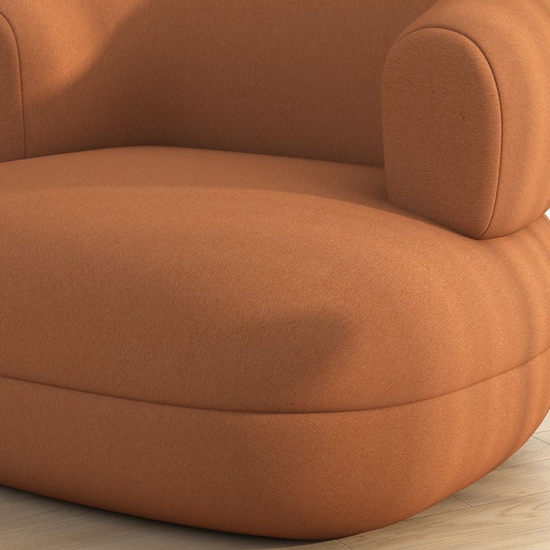 Sofa incurvé contemporain en faux cuir en cuir pour le salon