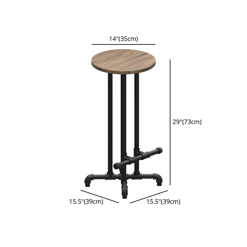 Wood Iron Bar Stool Industrial Style Backless 28.74" H Counter Stool with Round Seat Clearhalo 'Bar Furniture' 'Bar Stools' 'bar_stools' 'furniture_bar_stools' 'Kitchen & Dining Furniture' 'kitchen&dining_furn' 'kitchen' 'kitchen_furn' Furniture' 1200x1200_7968aa42-0a4c-4243-a758-b84a243b627c