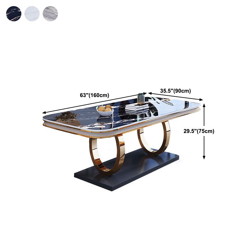 Stone Top Dining Table Traditional Luxury Table with Pedestal Base in Gold Clearhalo 'Dining Tables & Seating' 'Dining Tables' 'dining_table' 'furn' 'furn_dining_table' 'Furniture' 'furniture_dining_table' 'Kitchen & Dining Furniture' 'kitchen' 'kitchen_dining_table' 1200x1200_796a08a1-bd97-4010-a9f1-b0f543c62b26