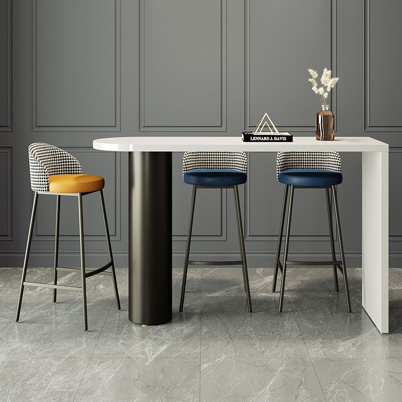 Modern Solid Wood Pub Table Set 1/3/4 Pieces Bar Table with Metal Stools Clearhalo 'Bar Furniture' 'furn' 'furn_home_bar_bar_sets' 'Furniture' 'Home Bars & Bar Sets' 'home_bar_bar_sets' 'Kitchen & Dining Furniture' 1200x1200_796aa502-573c-4b8c-bc04-b91de99c0b57