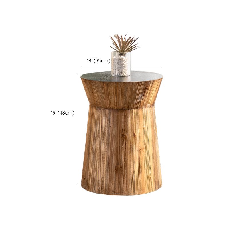 Rustieke geometrisch accent bijzettafel houten zijde uiteinde snacktafel