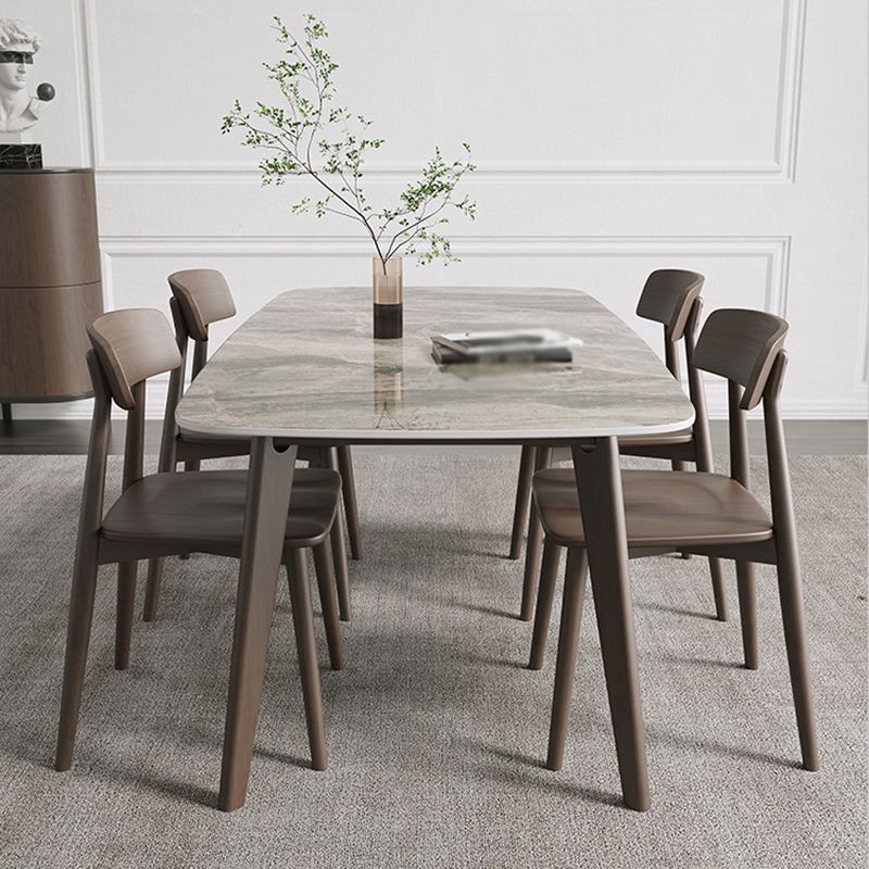 Medieval Modern Sintered Stone Dining Table Rectangle Table with 4 Legs Clearhalo 'Dining Tables & Seating' 'Dining Tables' 'dining_table' 'furn' 'furn_dining_table' 'Furniture' 'furniture_dining_table' 'Kitchen & Dining Furniture' 'kitchen' 'kitchen_dining_table' 1200x1200_796c3167-c674-41c5-96e4-96be4f5c46fe