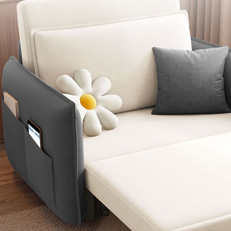 Glam Styled 35.43" H Sleeper Sofa Upholstered Square Arms Sofa Bed Clearhalo 'furn' 'furn_futons' 'Furniture' 'Futons & Daybeds' 'Futons' 'Living Room Furniture' 1200x1200_796c8e55-cac9-411e-b9c5-871e19060cb3