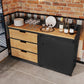 Dining Room Glam Style Sideboard Wood Drawer Iron Sliding Doors Cupboard Clearhalo 'buffet_sideboard' 'Buffets & Sideboards' 'furn' 'furn_buffet_sideboard' 'Furniture' 'furniture_buffet_sideboard' 'Kitchen & Dining Furniture' 1200x1200_796ce561-fc8b-45a1-853e-be287ad52d45