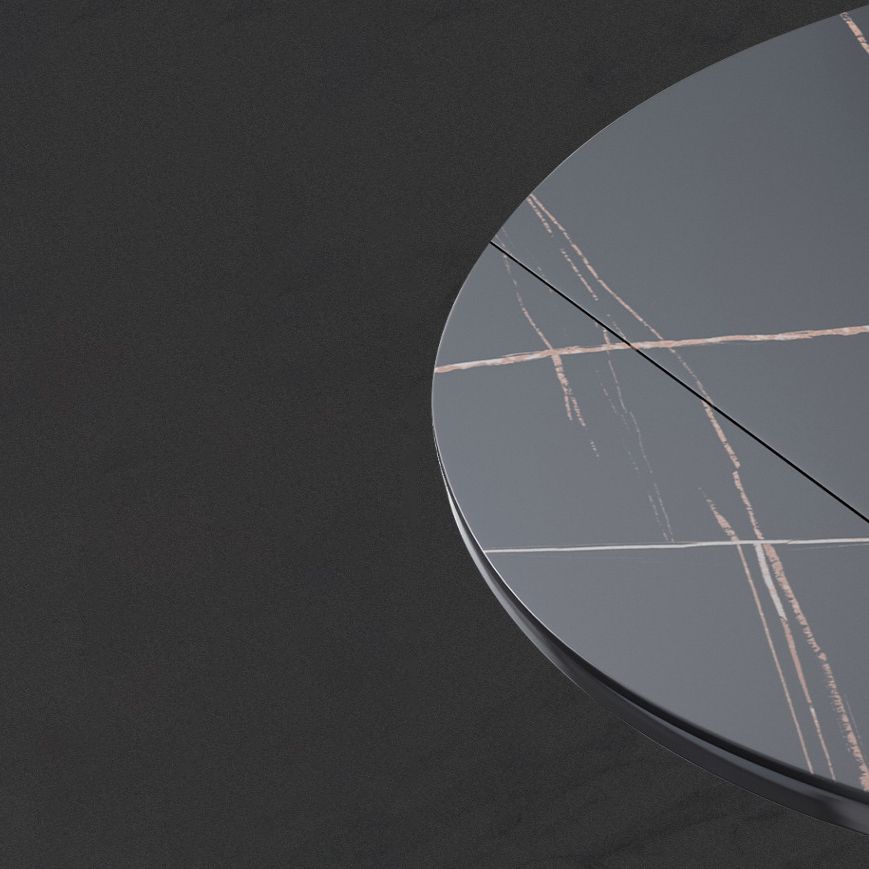 7 Pcs Modern Dining Room Set with Round Table and 4 Legs Base Dining Set with Armless Chairs Clearhalo 'Dining Room Sets' 'Dining Tables & Seating' 'dining_room_set' 'furn' 'furn_dining_room_set' 'Furniture' 'furniture_dining_room_set' 'Kitchen & Dining Furniture' 'kitchen&dining_furn' 'kitchen' 1200x1200_796d08d2-1a6e-4948-b789-7346a7f53c07