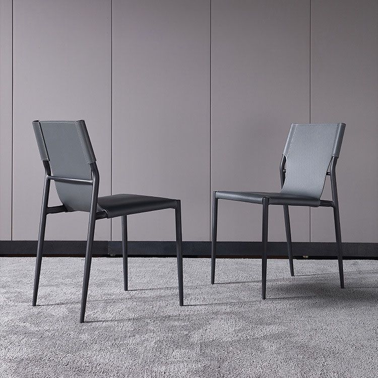 Contemporary Style Dining Chairs Kitchen Armless Side Chair with Metal Legs Clearhalo ' kitchen&dining_furn' 'Dining Chairs' 'Dining Tables & Seating' 'dining_chair' 'furn' 'furn_dining_chair' 'Furniture' 'furniture_dining_chair' 'Kitchen & Dining Furniture' 'kitchen' 1200x1200_796ea868-dbb7-419c-84ae-0ff024dc717a