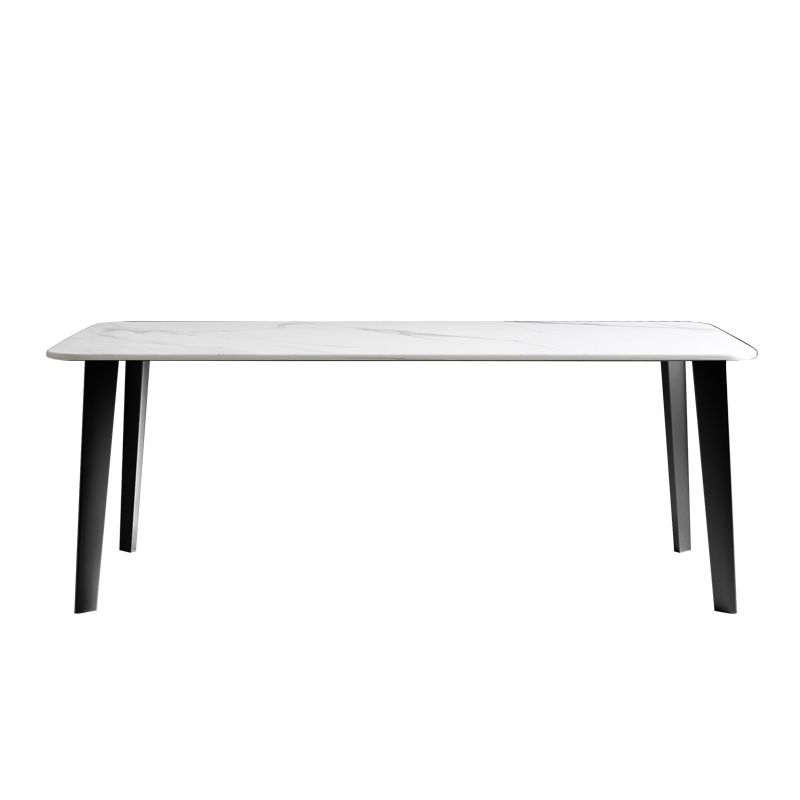 Black Steel 4-foot Table Industrial Rectangle Stone Top Dining Room Table Clearhalo 'Dining Tables & Seating' 'Dining Tables' 'dining_table' 'furn' 'furn_dining_table' 'Furniture' 'furniture_dining_table' 'Kitchen & Dining Furniture' 'kitchen' 'kitchen_dining_table' 1200x1200_796ece68-c85b-49d8-bac4-9732c0ed0309