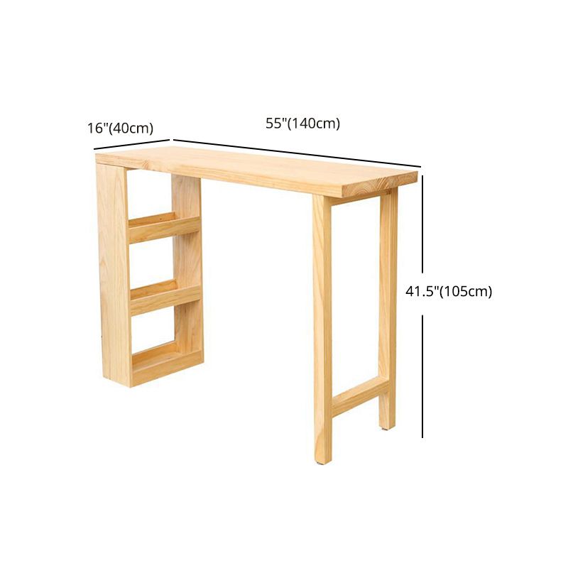 Rectangle Wood Top Counter Table 42-inch Height Simple Bar Table Clearhalo 'Bar Furniture' 'Bar Tables' 'bar_tables' 'furn' 'furn_bar_tables' 'Furniture' 'furniture_bar_tables' 'Kitchen & Dining Furniture' 1200x1200_796f3904-0bd6-4a32-8a75-72134d79e729