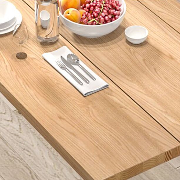 Modern 1/2/4 Pieces Beige Dinette Set Ash Wood Rectangle Dining Table Set Clearhalo 'Dining Room Sets' 'Dining Tables & Seating' 'dining_room_set' 'furn' 'furn_dining_room_set' 'Furniture' 'furniture_dining_room_set' 'Kitchen & Dining Furniture' 1200x1200_796f74f2-21d8-4bf6-8708-5527e8ecb7c3